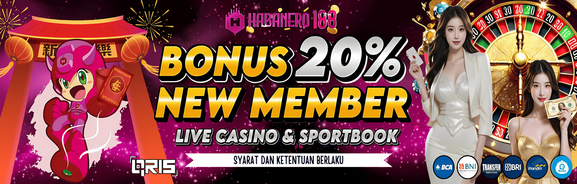 WELCOME BONUS NEW MEMBER 20% ( LiveCasino, Sportbook,Poker)