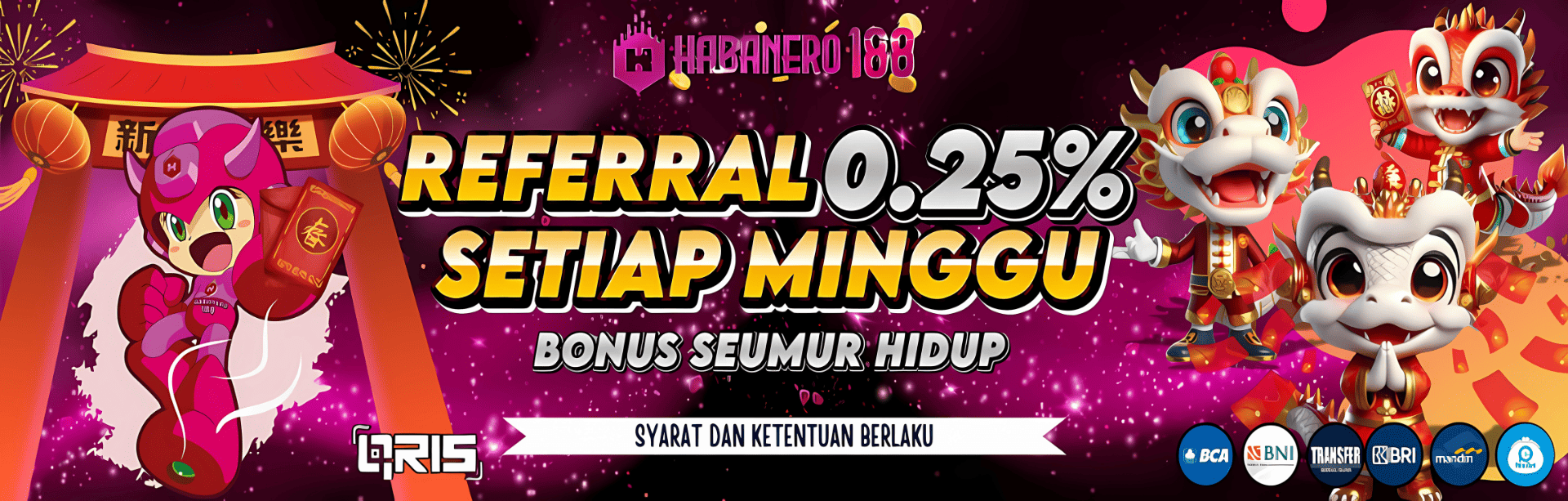 BONUS REFERRAL up to 0,25% SEMUA PERMAINAN