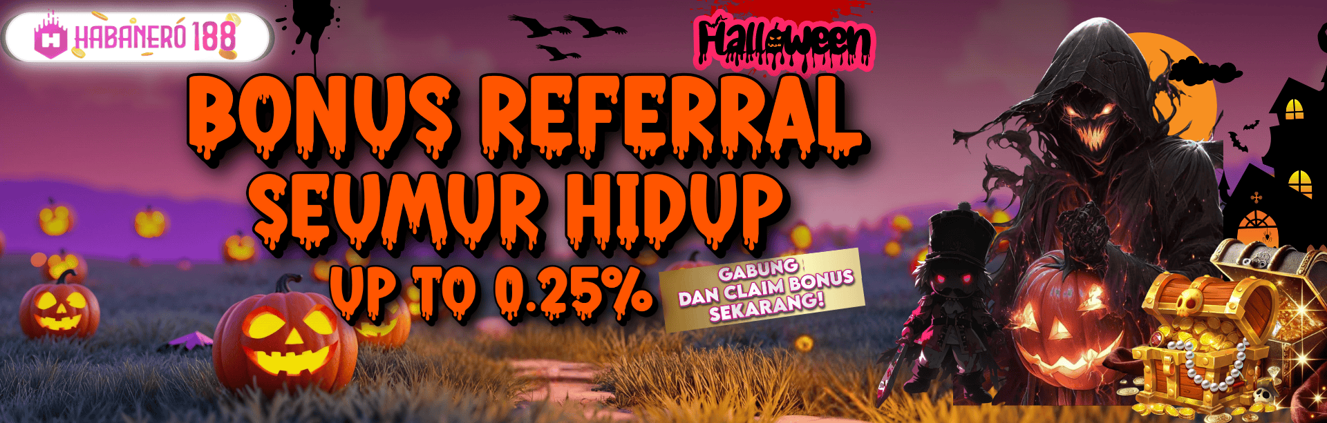 BONUS REFERRAL up to 0,25% SEMUA PERMAINAN