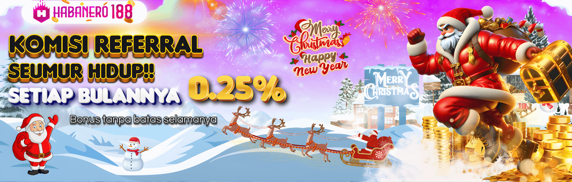 BONUS REFERRAL up to 0,25% SEMUA PERMAINAN