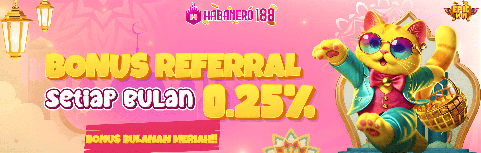 BONUS REFERRAL up to 0,25% SEMUA PERMAINAN