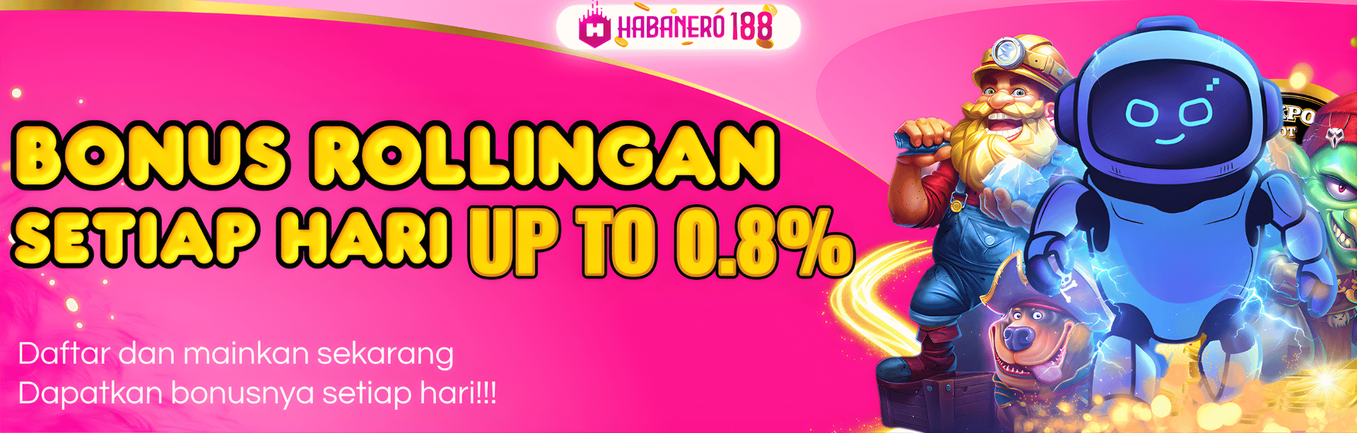BONUS ROLLINGAN LIVE CASINO 0.8% | 0.5% GAME SLOT ONLINE & POKER