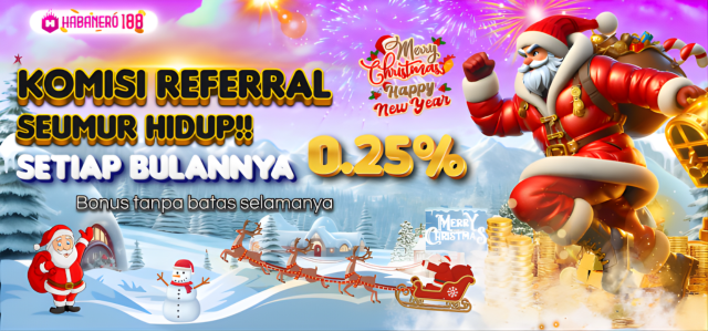 BONUS REFERRAL up to 0,25% SEMUA PERMAINAN