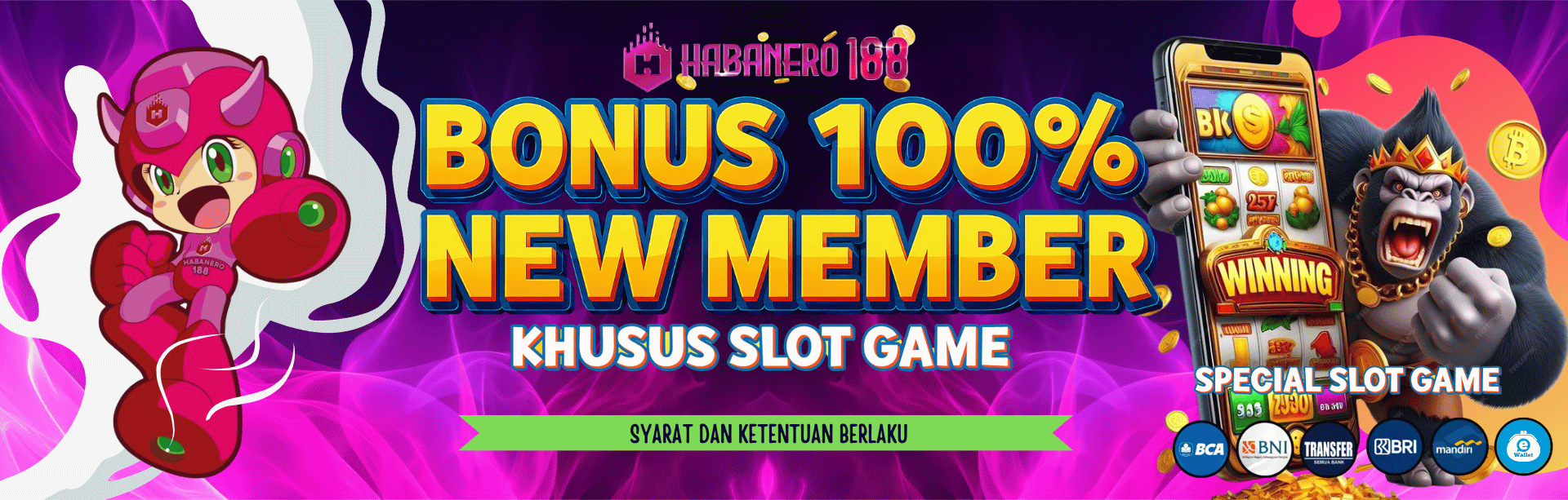 BONUS NEW MEMBER 100% SLOT