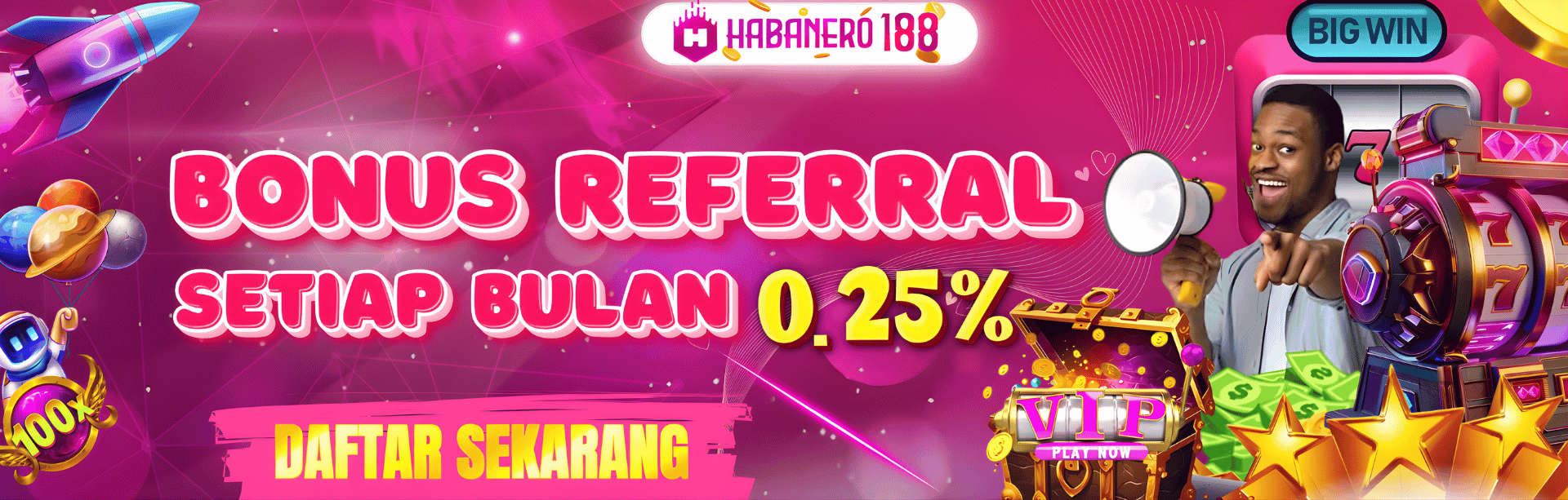 BONUS REFERRAL up to 0,25% SEMUA PERMAINAN