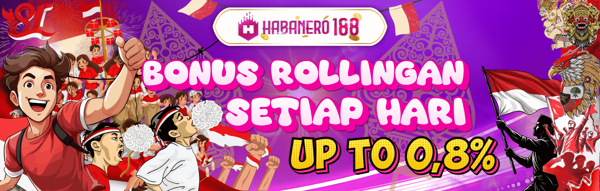 BONUS ROLLINGAN LIVE CASINO 0.8% | 0.5% GAME SLOT ONLINE & POKER
