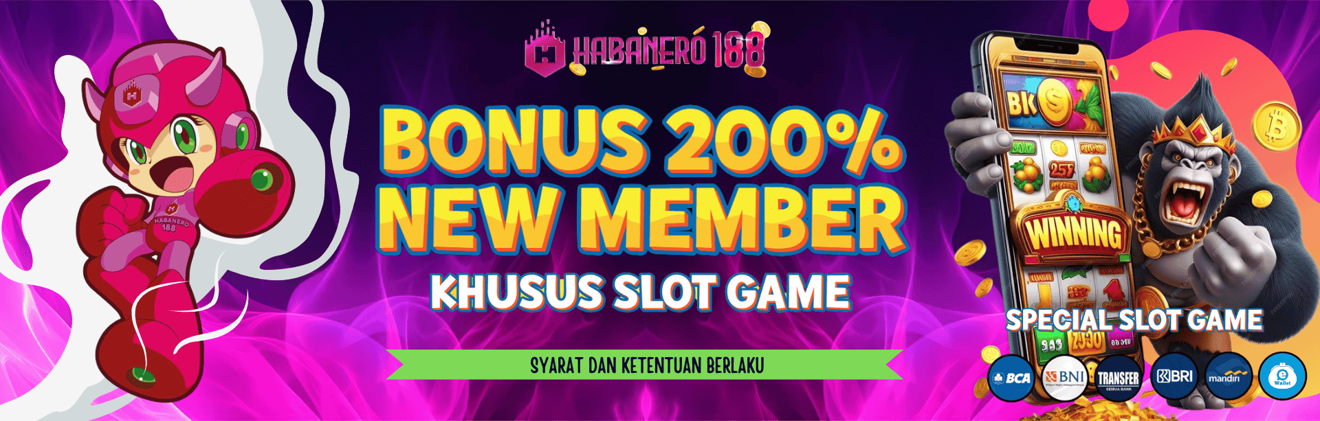 BONUS NEW MEMBER 200% SLOT